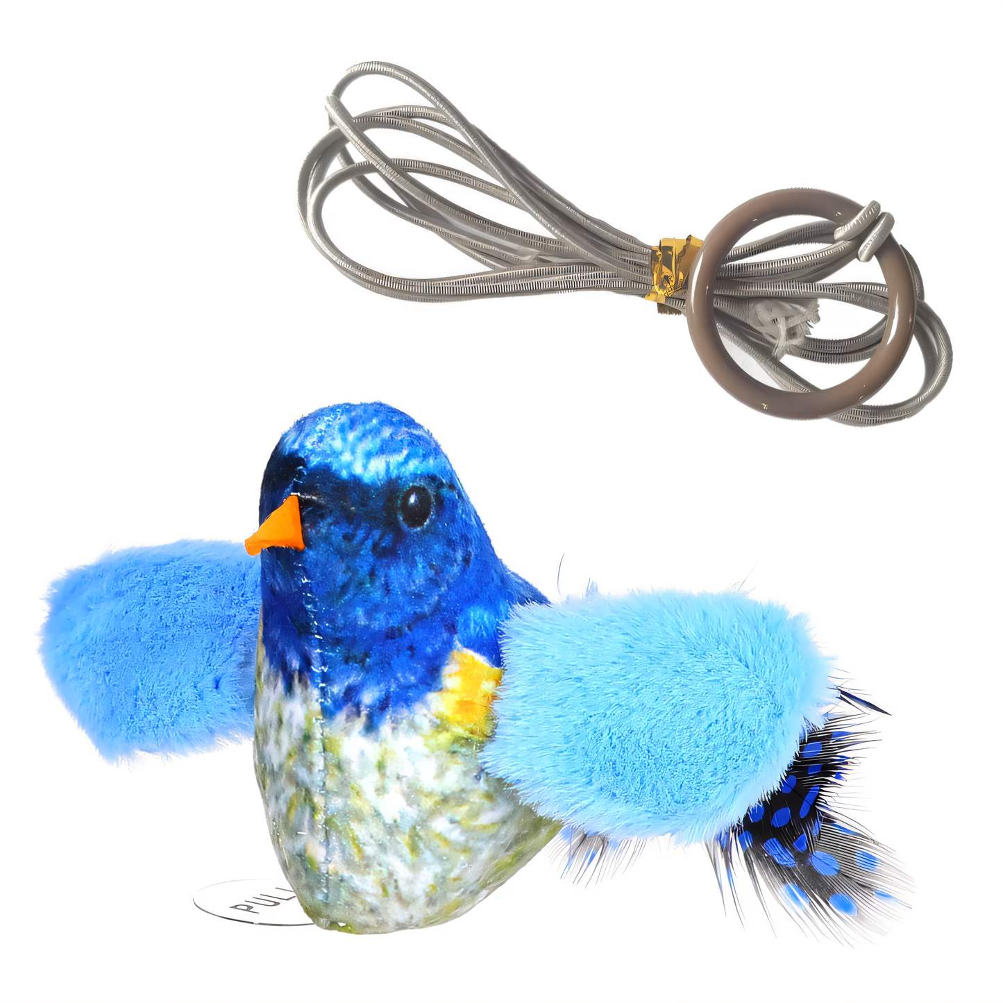 Jouets interactifs en peluche pour chats - Simulation d'oiseau musical