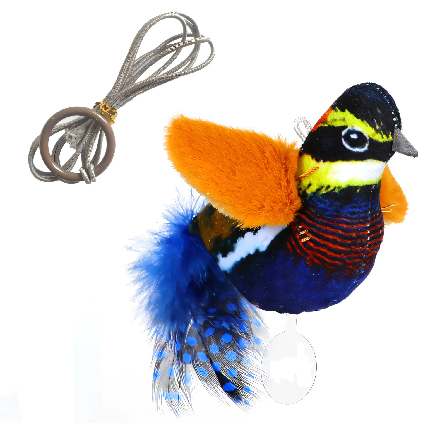 Jouets interactifs en peluche pour chats - Simulation d'oiseau musical